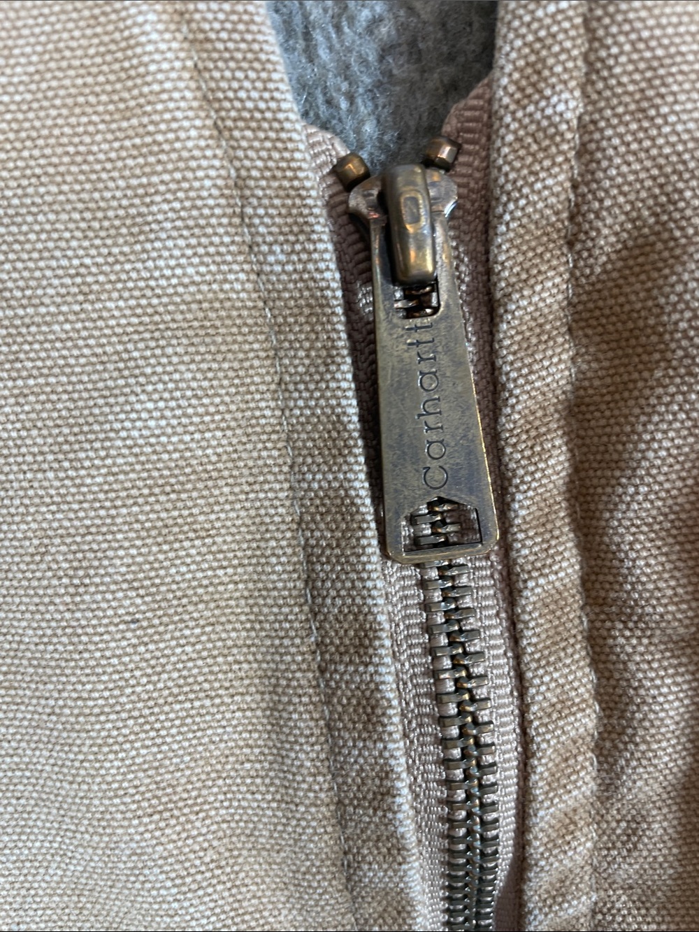 Vintage 07 Carhartt Brown Zip Front Work Vest Large Workwear Utility Western - Picture 7 of 15